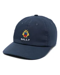 Bally Baseballkappe mit Logo-Stickerei Blau