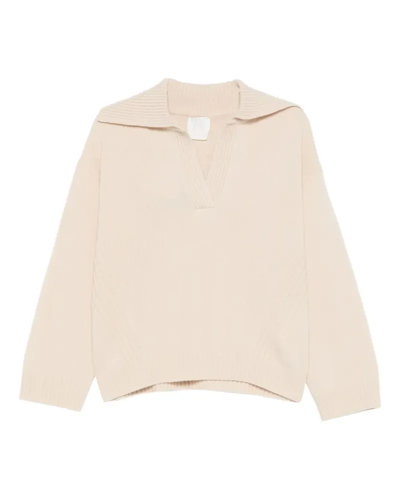 MONOCHROME Dotto Pullover mit V-Ausschnitt - Nude Nude