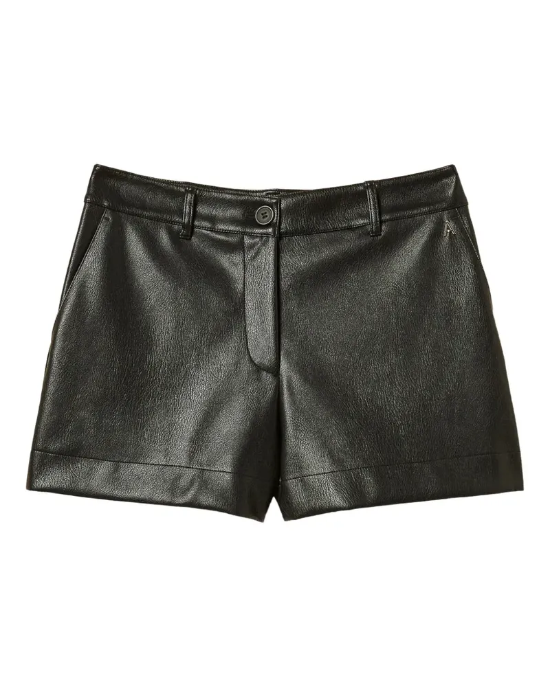 Twin-Set faux-leather shorts - Schwarz Schwarz