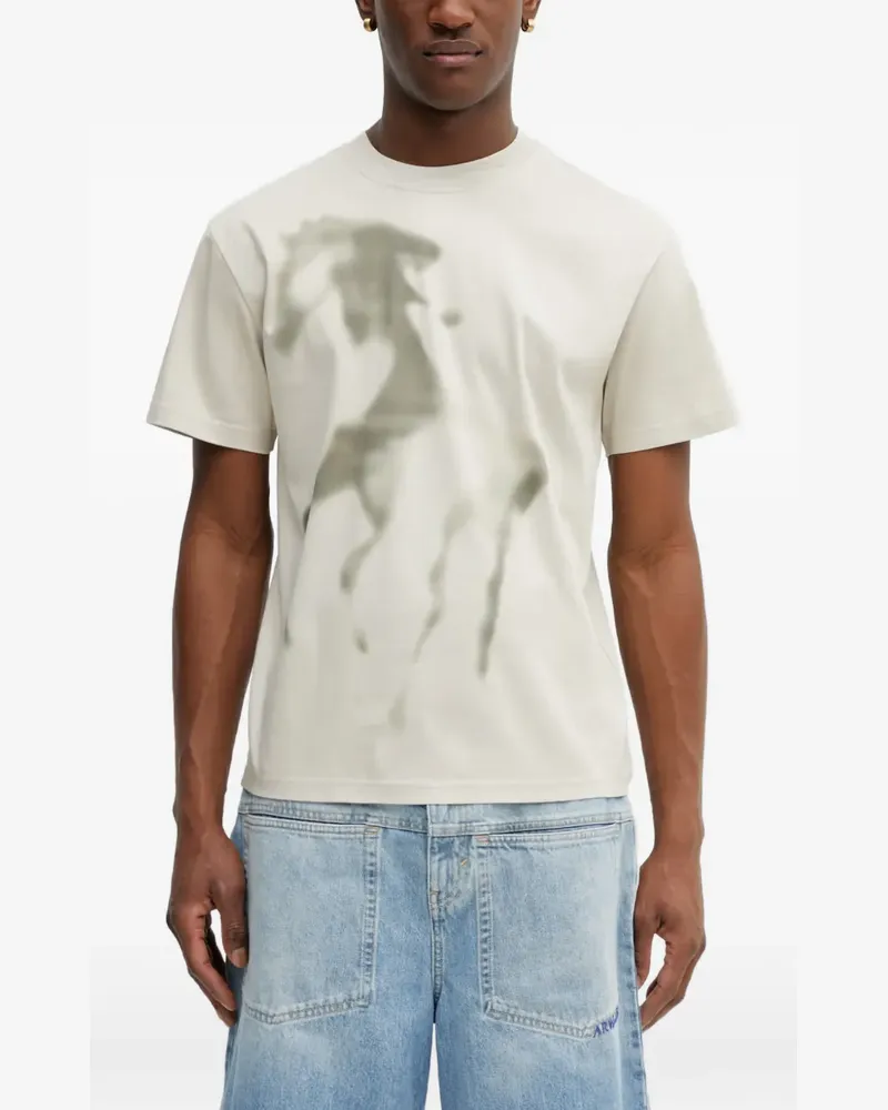Heliot Emil graphic-print T-shirt - Nude Nude