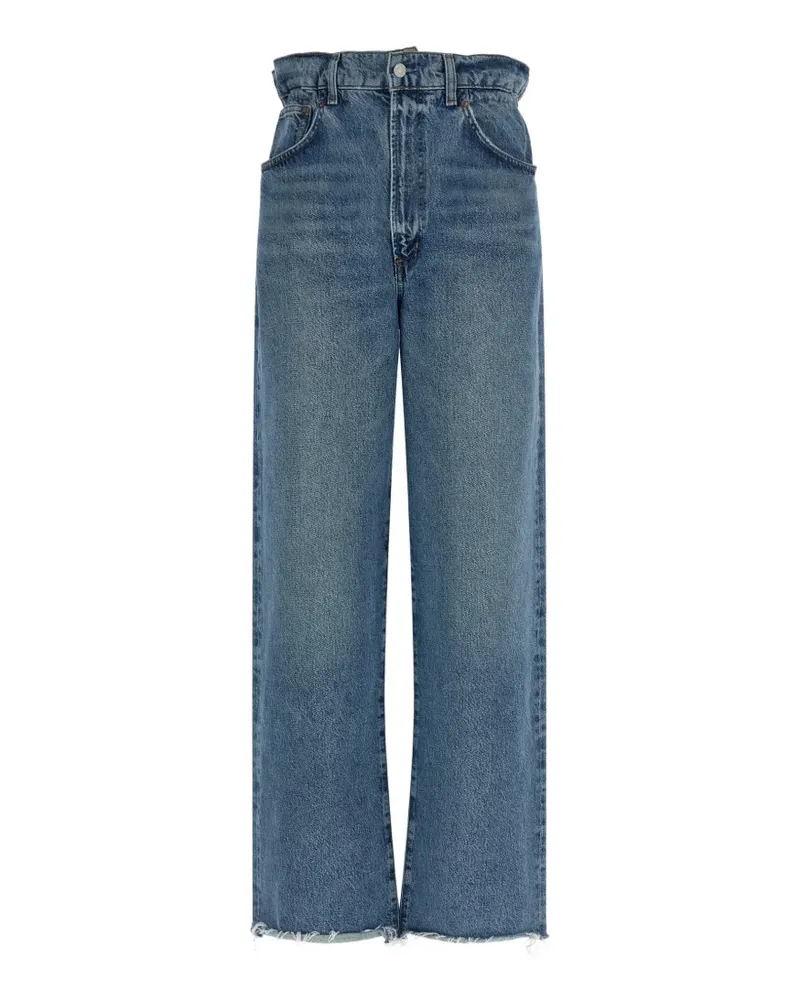 AGOLDE Lyonne Jeans mit ausgefranstem Saum - Blau Blau
