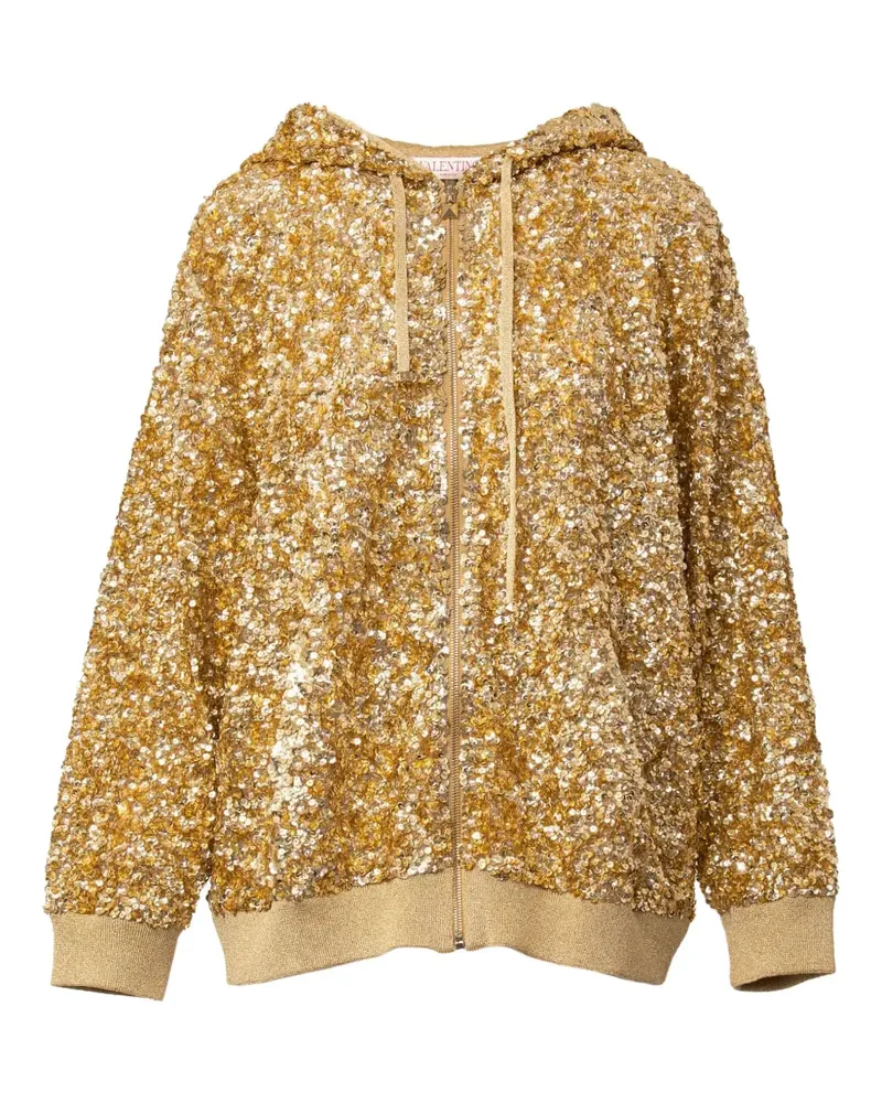 Valentino Garavani Kapuzenjacke mit Pailletten - Gold Gold