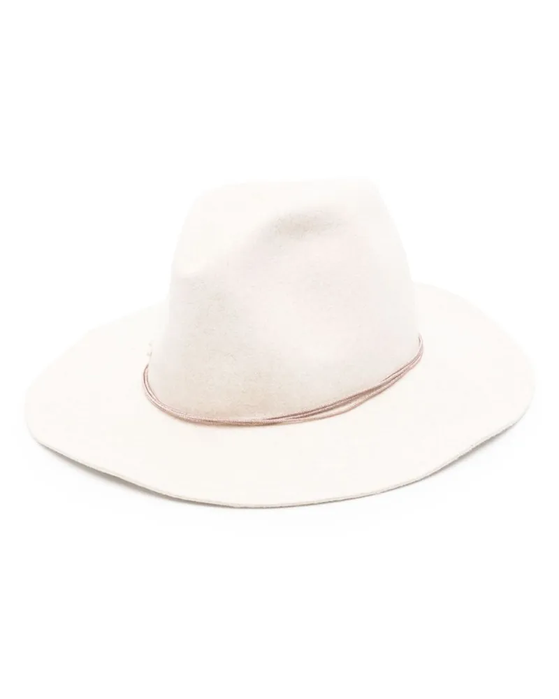Borsalino Klassischer Fedora - Nude Nude