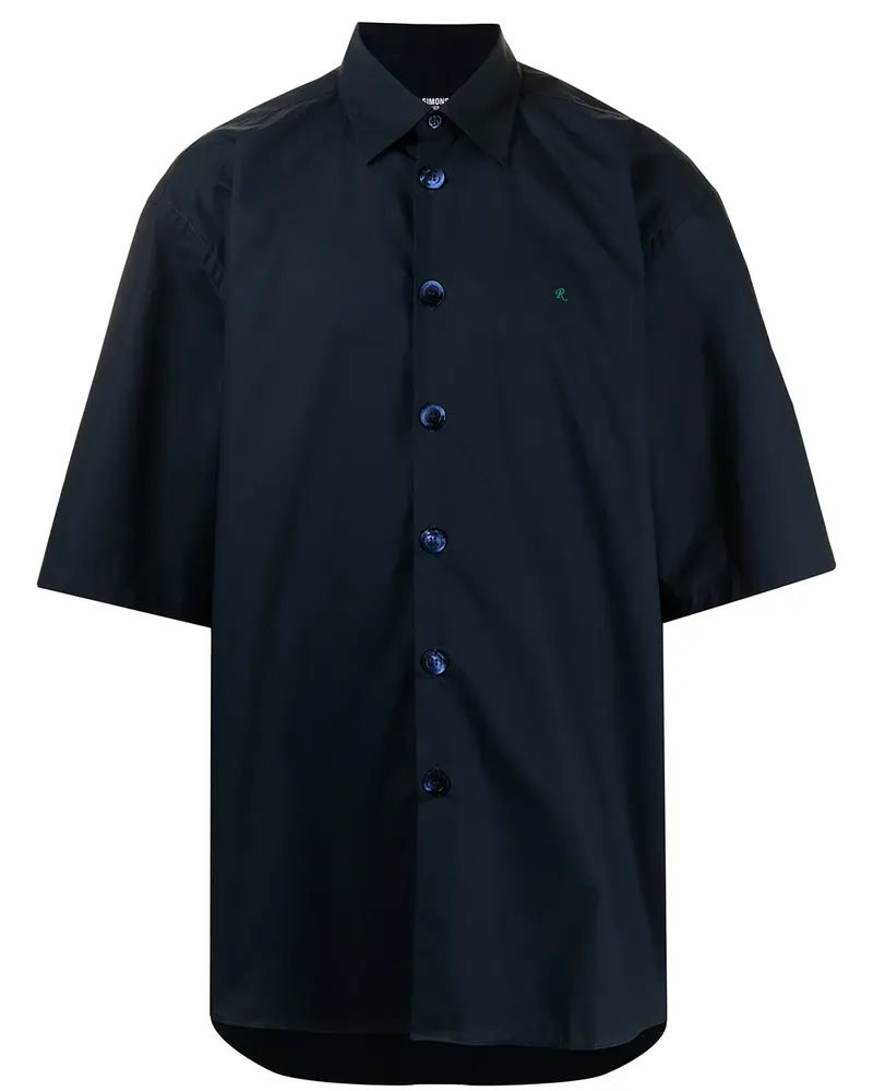 Raf Simons Teenage Dreams Bowlinghemd - Blau Blau