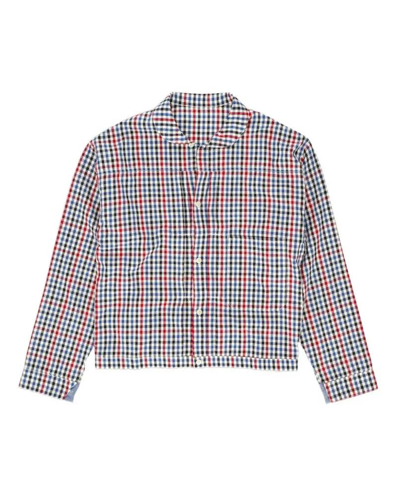 Fortela Peter checked overshirt - Weiß Weiß