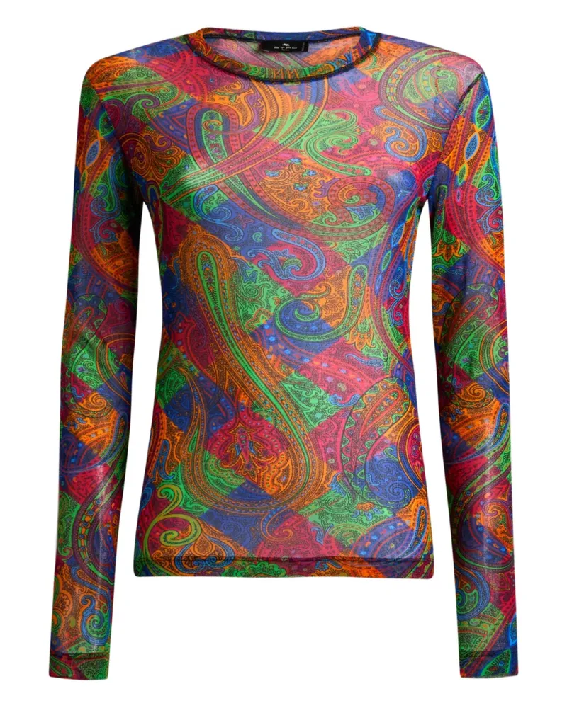 Etro geometric paisley-pattern top - Rot Rot