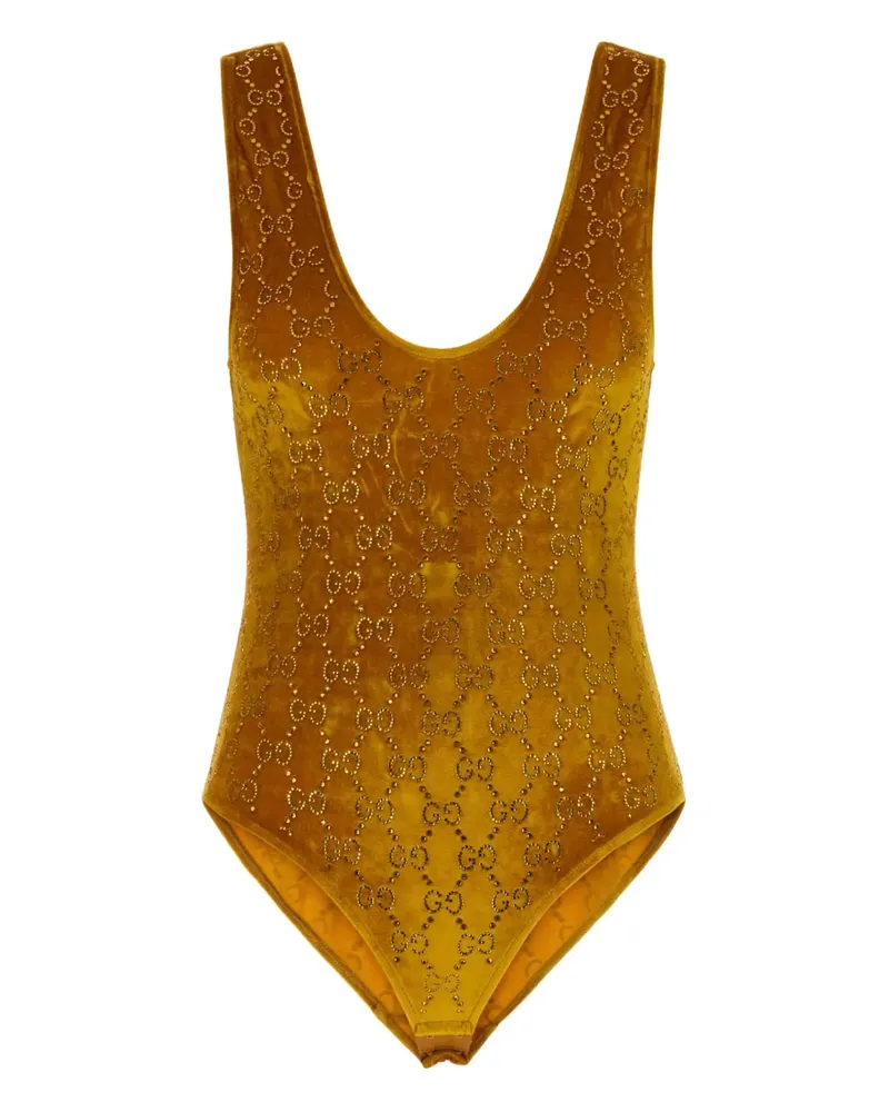 Gucci Gemusterter Body - Gelb Gelb