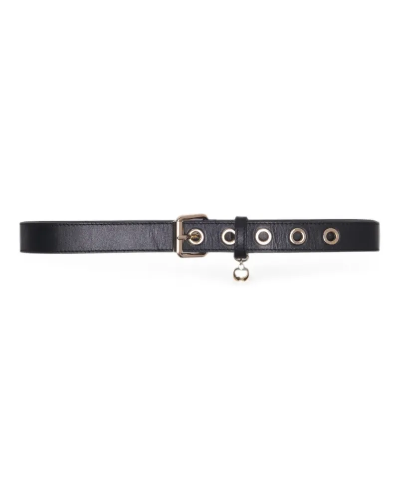Maje leather belt with eyelets - Schwarz Schwarz