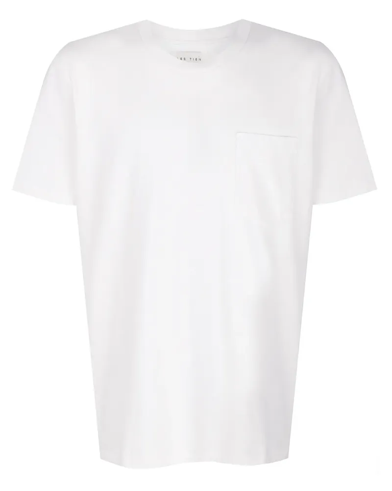 LES TIEN T-Shirt mit Brusttasche - Weiß Weiß