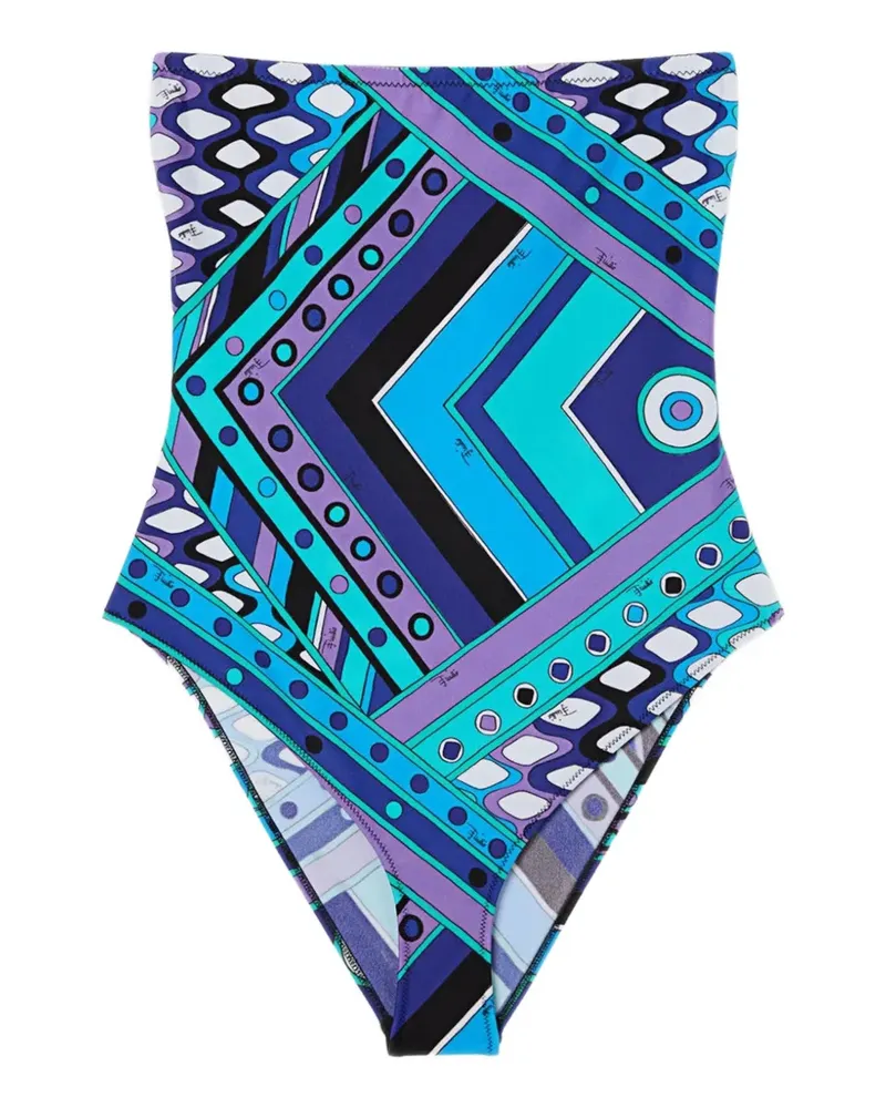 Emilio Pucci Badeanzug mit geometrischem Print - Blau Blau