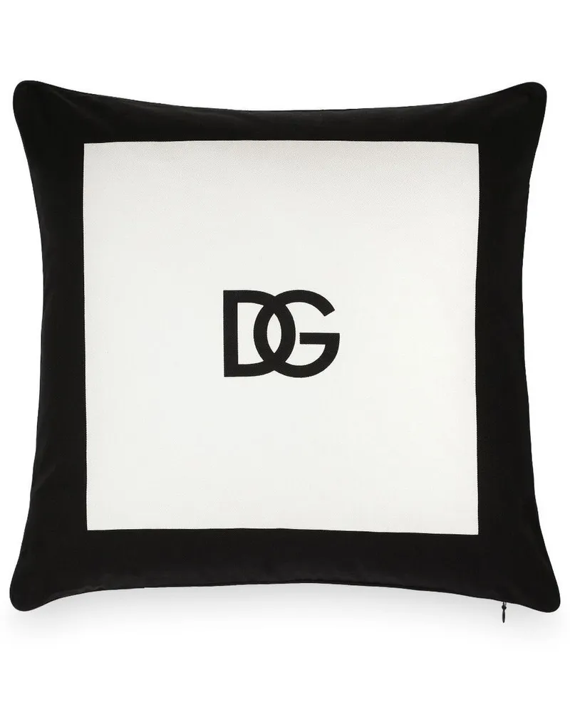 Dolce & Gabbana Kissen mit Logo-Print - Schwarz Schwarz