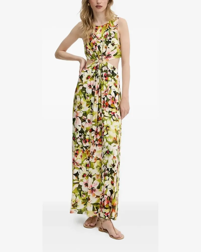 Liu Jo Maxikleid mit Blumen-Print - Grün Grün