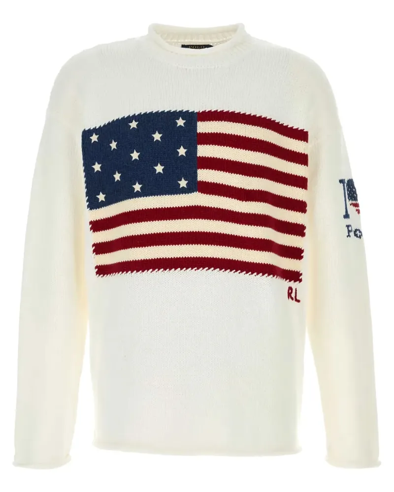 Ralph Lauren Flag Pullover - Weiß Weiß