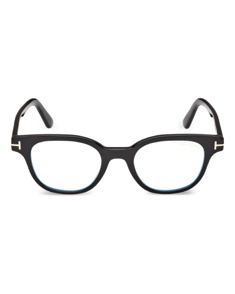 Tom Ford Brille mit rundem Gestell - Schwarz Schwarz