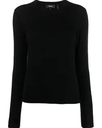 Theory Klassischer Kaschmirpullover Schwarz