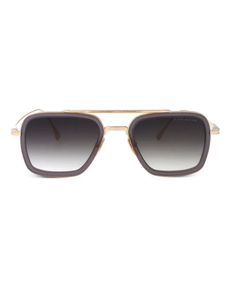 DITA Sonnenbrille mit eckigem Gestell - Gold Gold