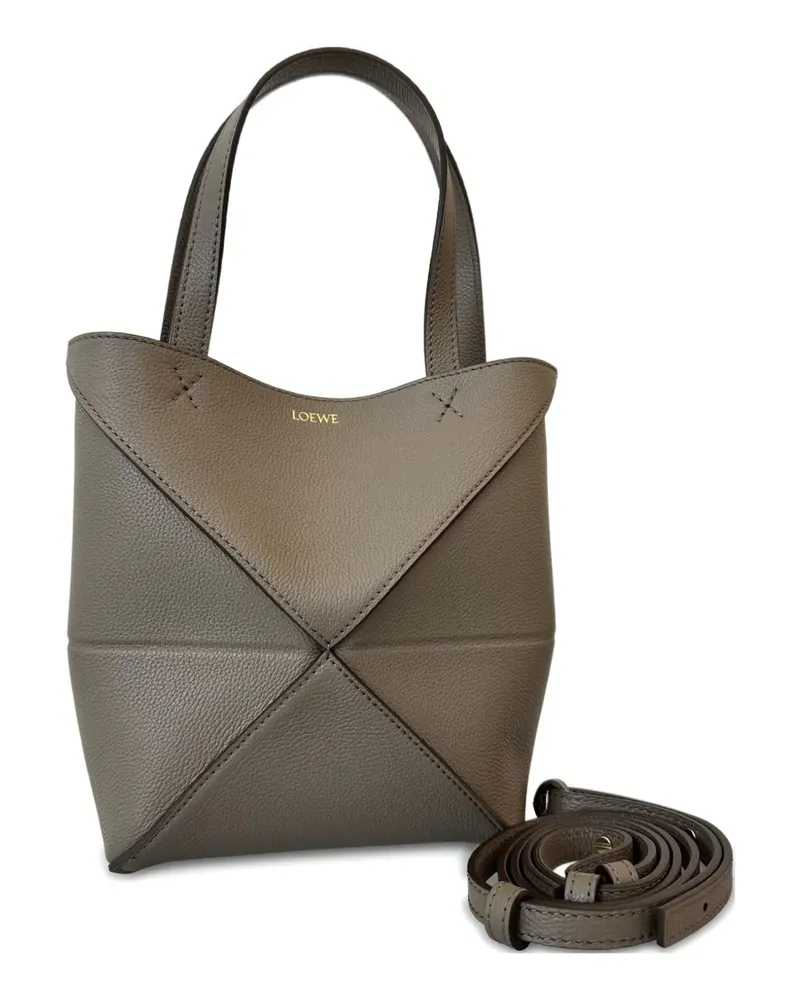 Loewe Mini Puzzle Fold Umhängetasche - Nude Nude