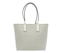 Großer Shopper mit Logo-Print - Grau