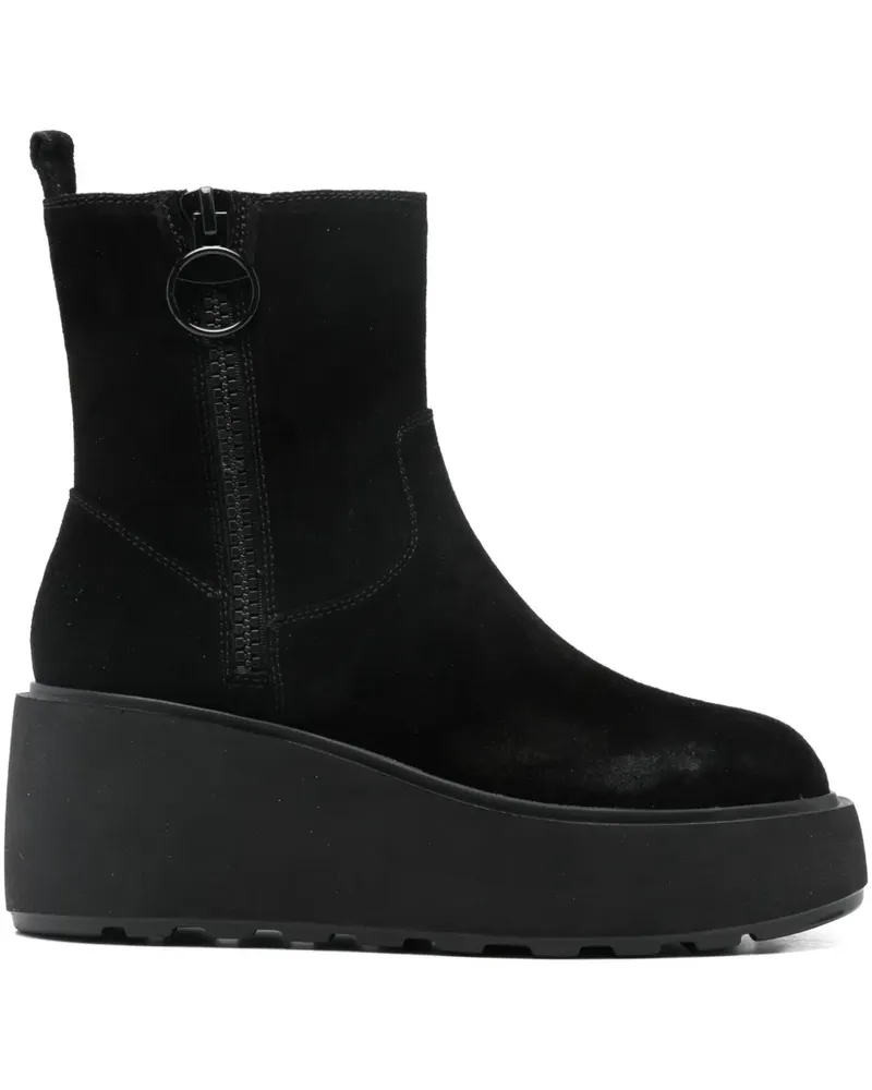 CAFèNOIR  Plateau-Stiefel mit Reißverschluss - Schwarz Schwarz