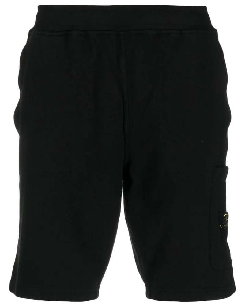 Stone Island Shorts mit elastischem Bund - Schwarz Schwarz