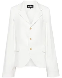 Comme des Garçons Einreihiger Blazer mit Cut-Outs Weiß