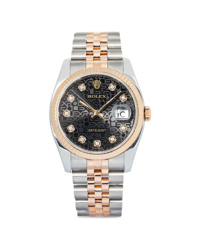 Rolex Datejust Armbanduhr 36mm - Schwarz Schwarz