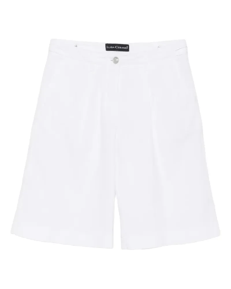 Luisa Cerano pleated-detail shorts - Weiß Weiß