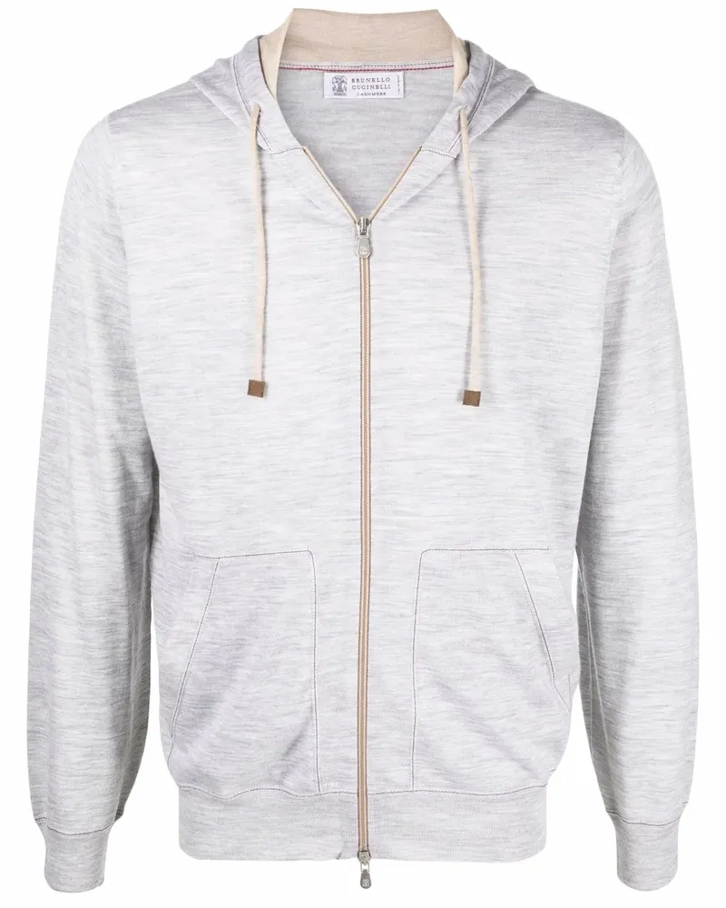 Brunello Cucinelli Sweatshirtjacke mit Kapuze - Grau Grau