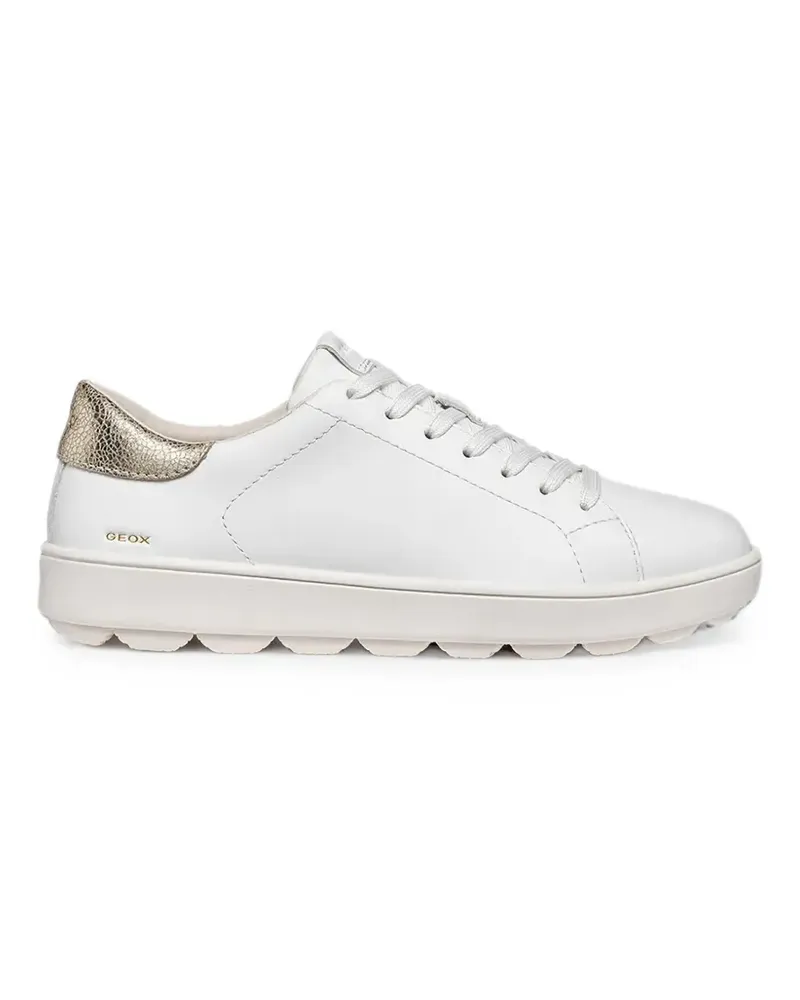 Geox Spherica Ecub-1 B metallic-effect heel-counter sneakers - Weiß Weiß