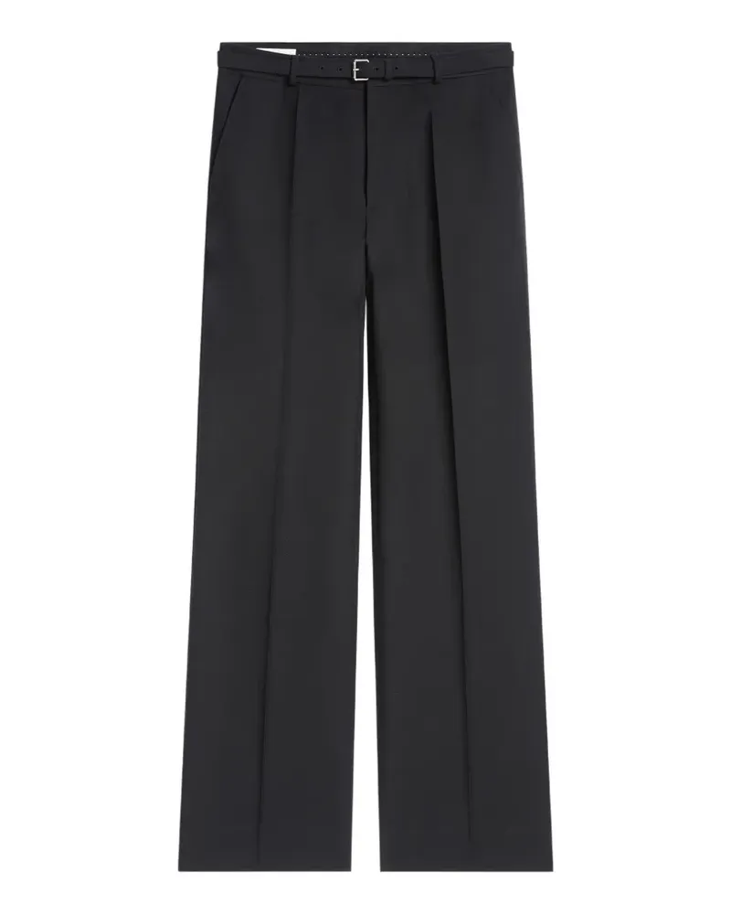 Dries van Noten Wollhose mit Gürtel - Schwarz Schwarz