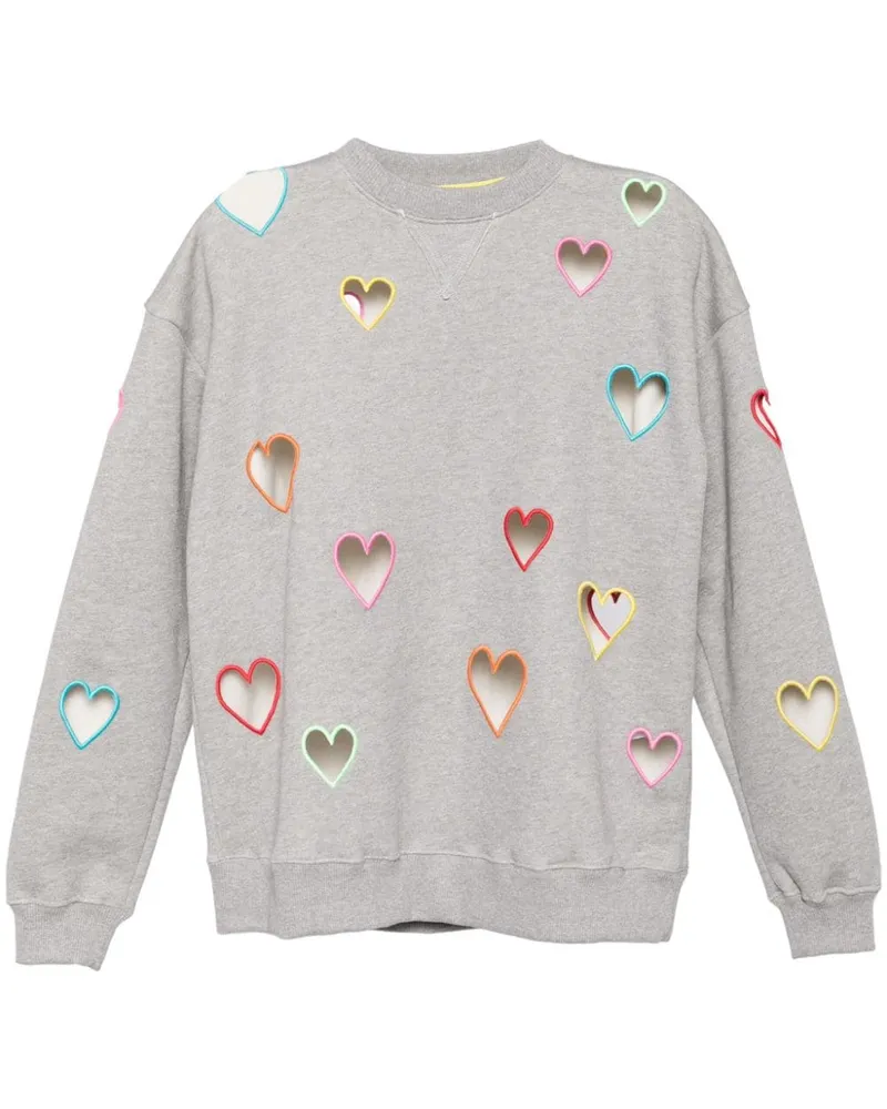 Mira Mikati Cut-Out-Sweatshirt mit Herzmotiv - Grau Grau