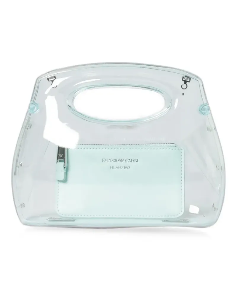 Emporio Armani transparent cut-out clutch bag - Blau Blau