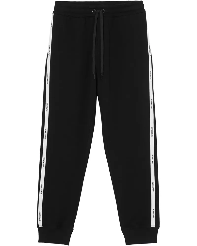Burberry Sporthose mit Logo-Streifen - Schwarz Schwarz