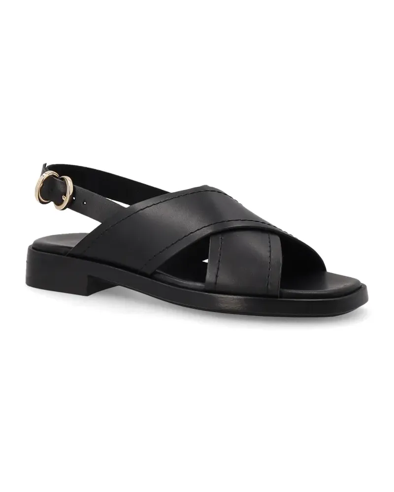 FRAU crossover-strap leather sandals - Schwarz Schwarz