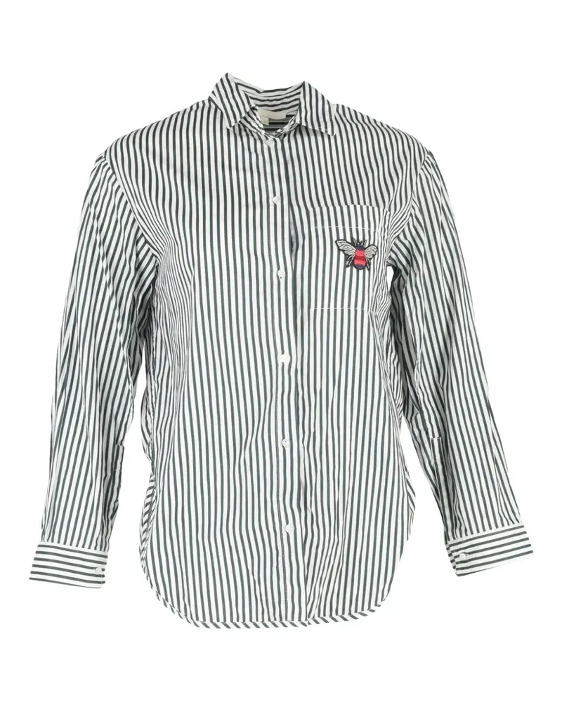 Maje striped-pattern shirt - Weiß Weiß