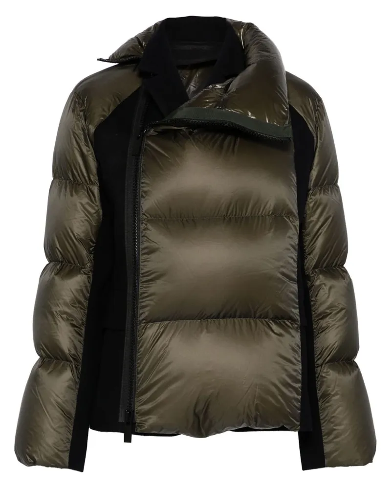 Sacai Zweifarbige Jacke Grün