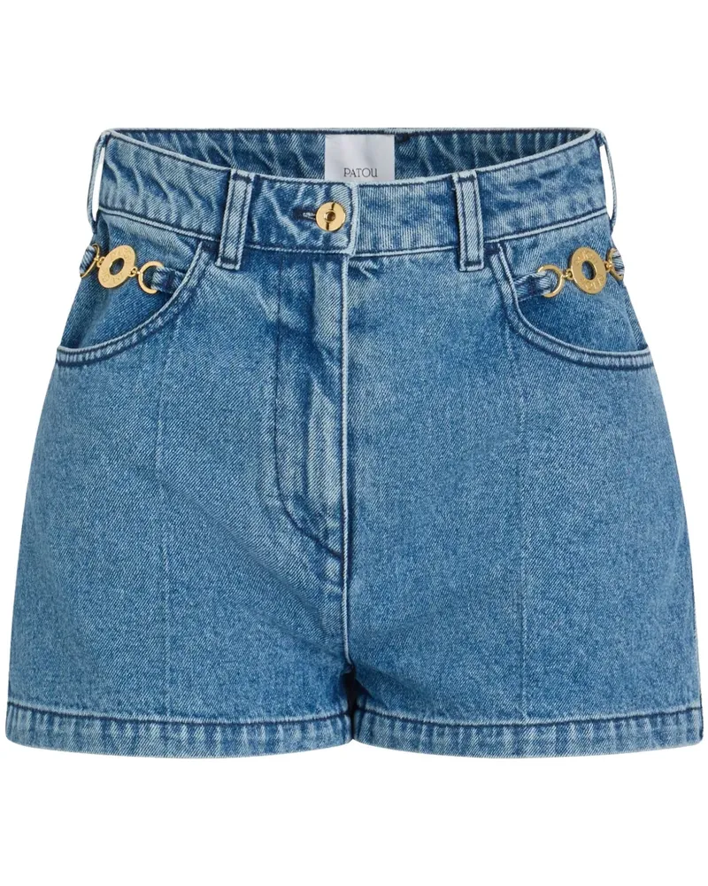 Patou Kurze Jeans-Shorts - Blau Blau