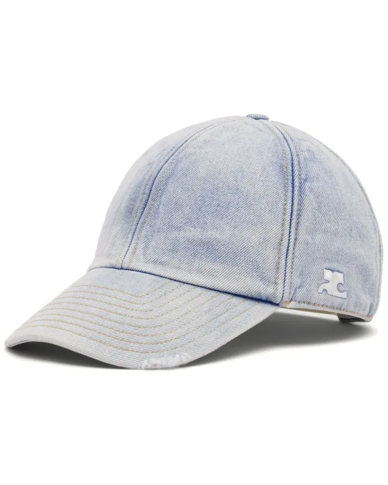 Courrèges Jeans-Baseballkappe mit Logo-Stickerei - Blau Blau
