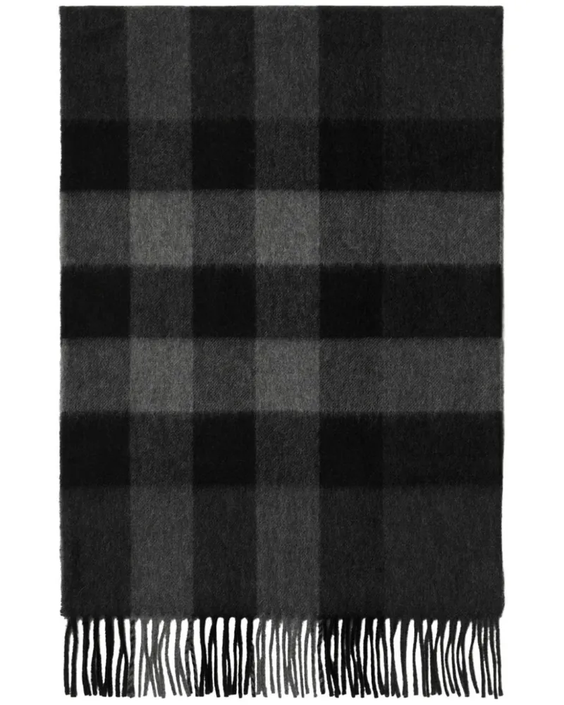 Burberry Karierter Schal aus Kaschmir - Grau Grau
