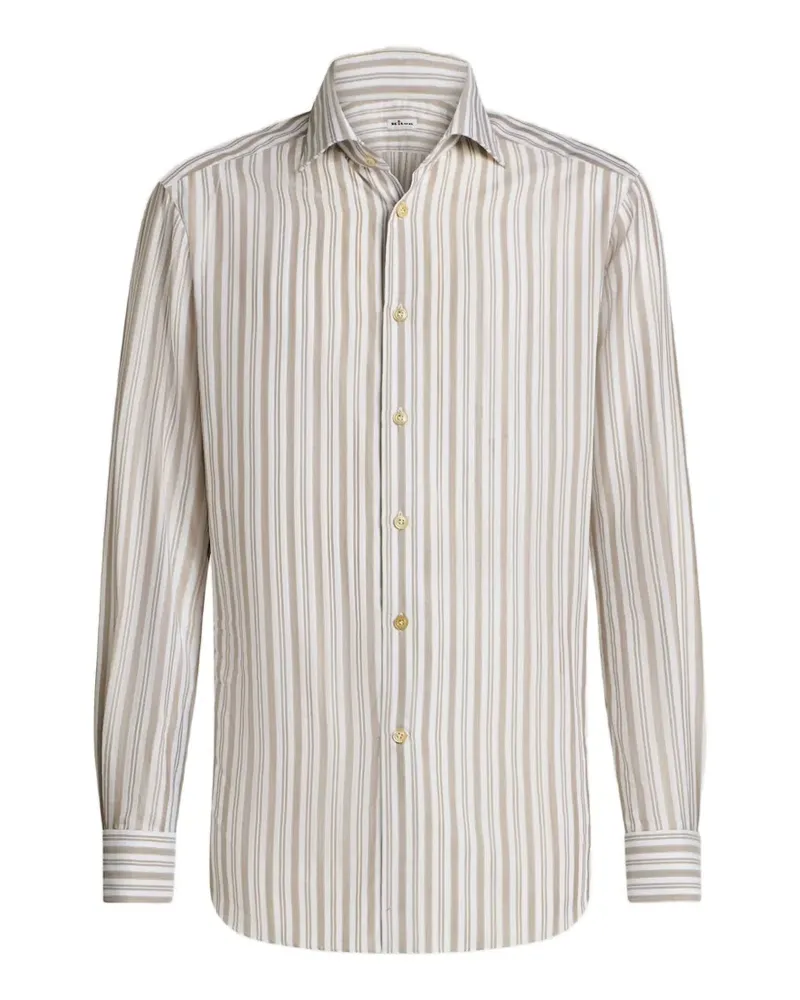 Kiton Gestreiftes Hemd - Braun Braun