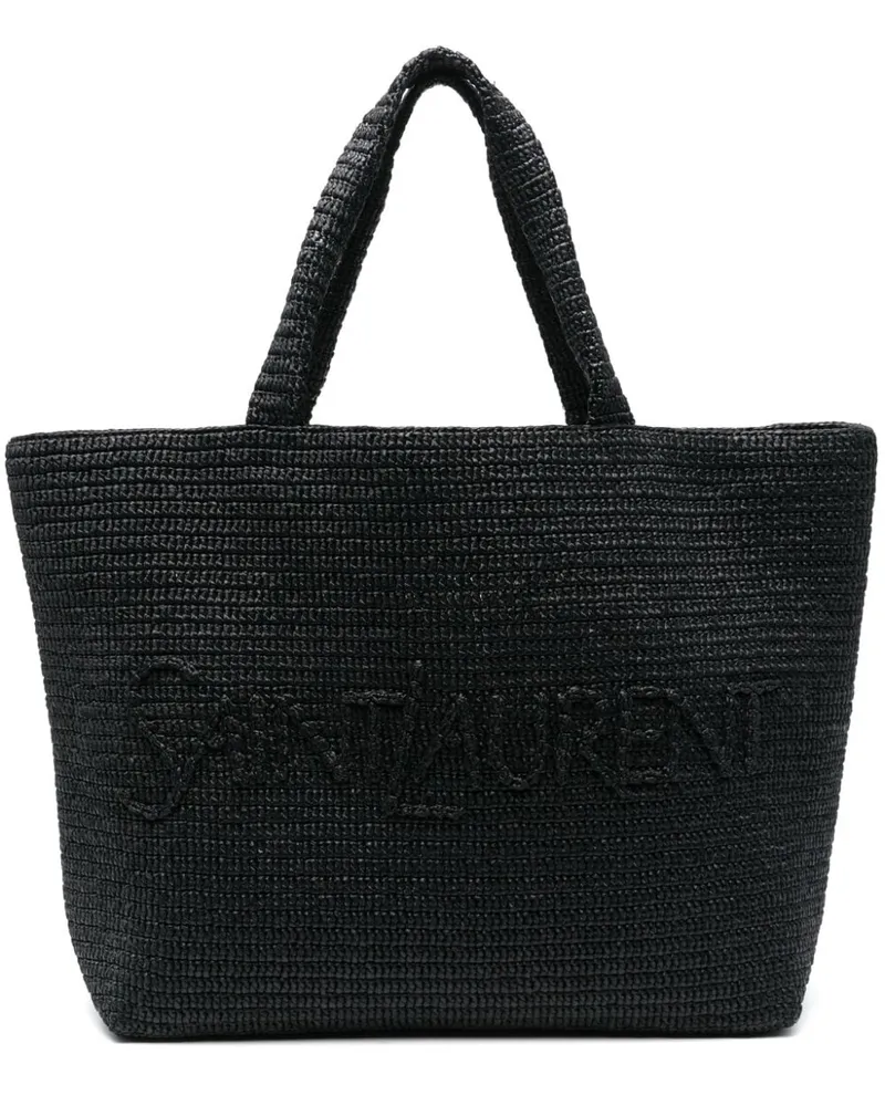 Saint Laurent Handtasche mit Logo-Prägung - Schwarz Schwarz