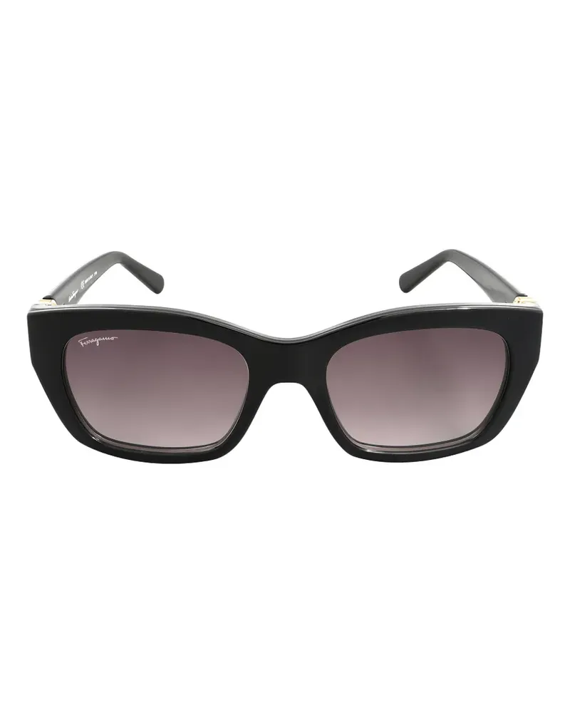 Ferragamo Gancini rectangle-frame sunglasses - Schwarz Schwarz