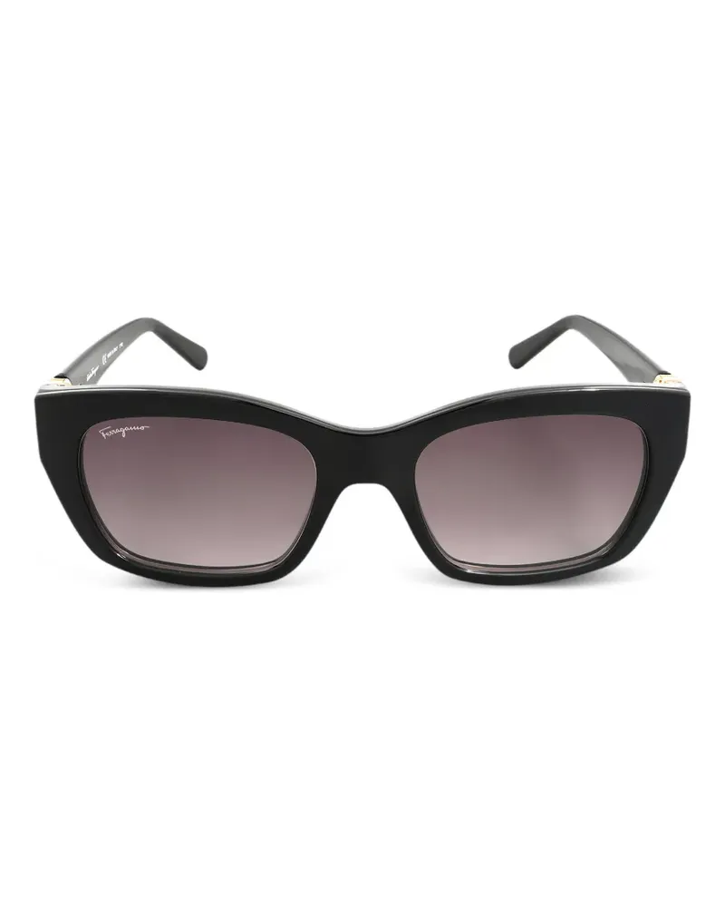 Ferragamo Gancini rectangle-frame sunglasses - Schwarz Schwarz