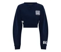 Sweatshirt mit Stickerei - Blau
