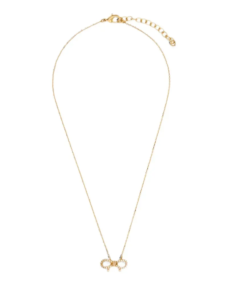 Ferragamo Vara Halskette mit kristallverzierter Schleife - Gold Gold