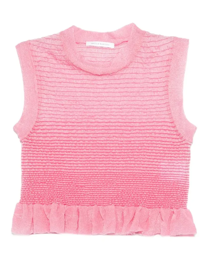 Cecilie Bahnsen ruffles sleeveless tank top - Rosa Rosa