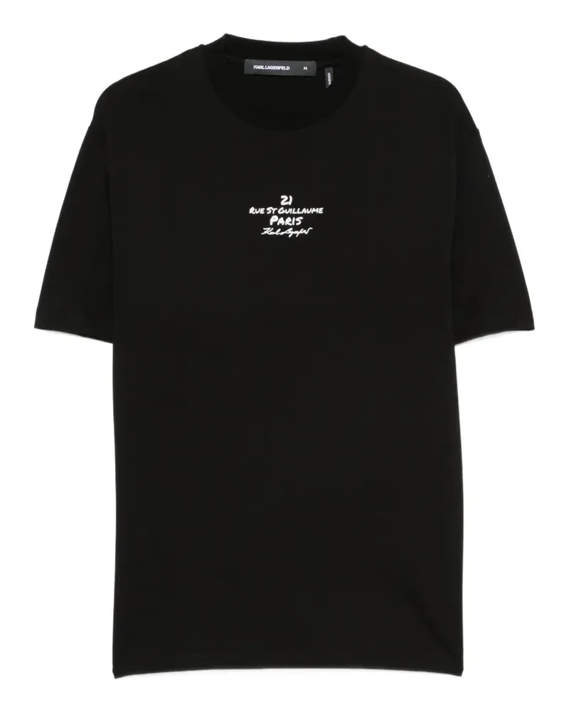 Karl Lagerfeld T-Shirt mit Rundhalsausschnitt - Schwarz Schwarz
