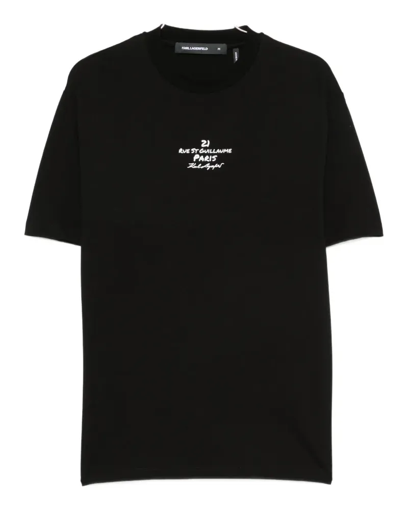 Karl Lagerfeld crew-neck cotton T-shirt - Schwarz Schwarz