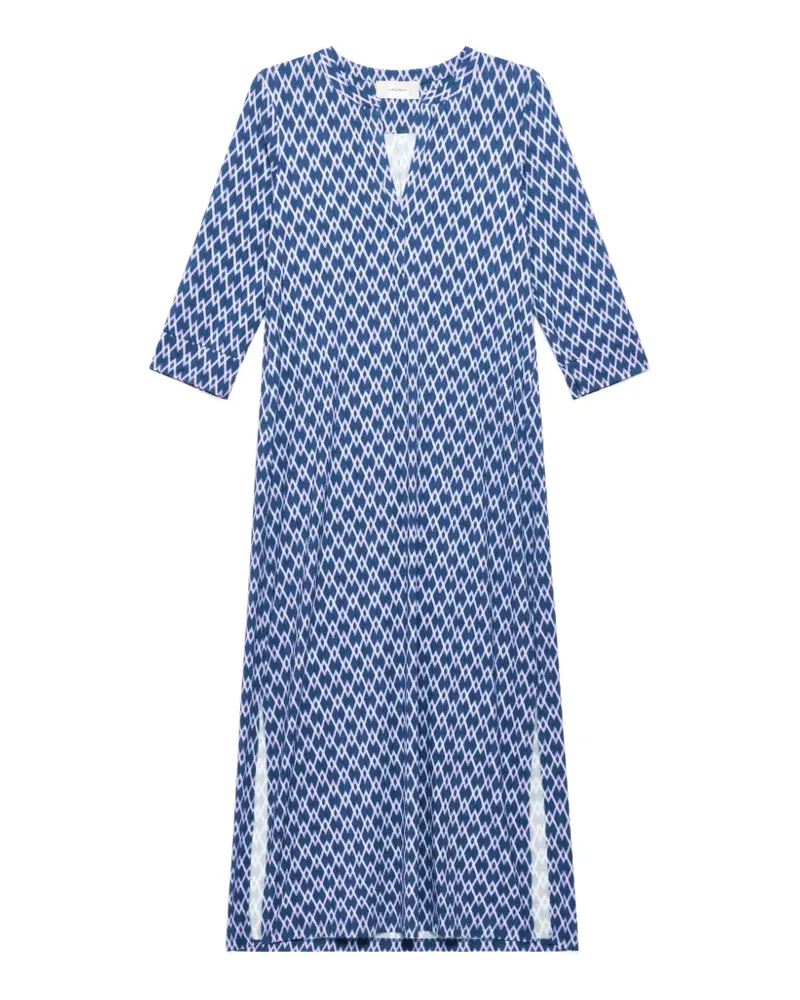 Maliparmi Diamond Glow geometric-print midi dress - Blau Blau