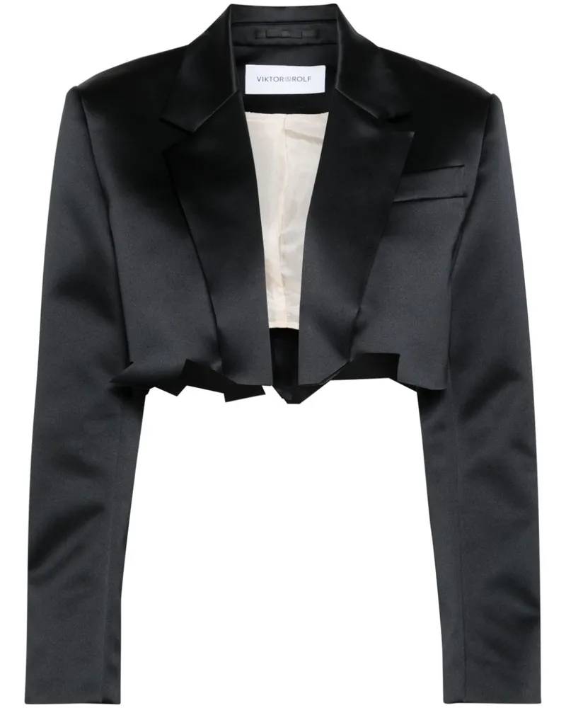 Viktor & Rolf Cropped-Sakko - Schwarz Schwarz